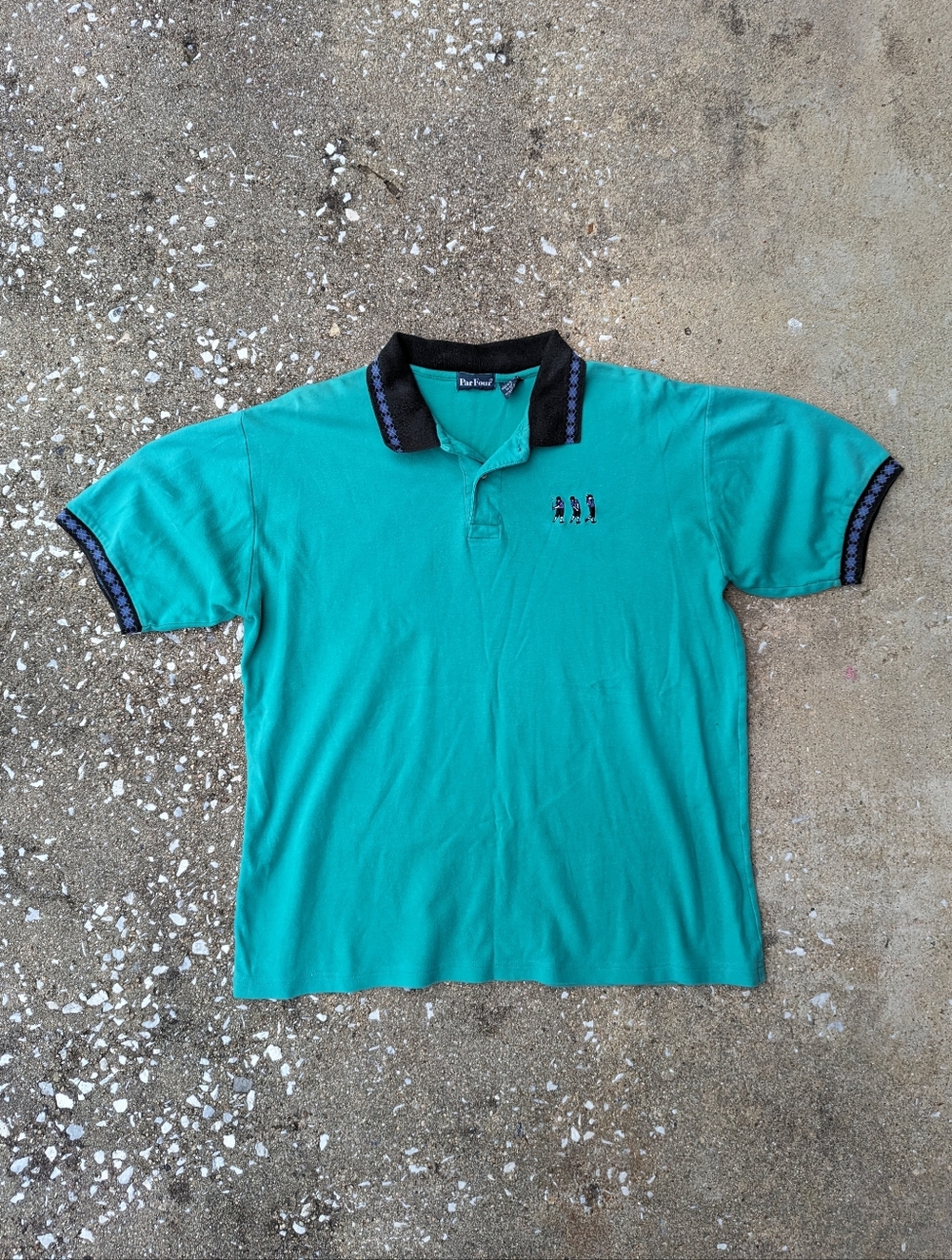 Vintage Teal Golfers Polo Shirt